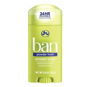 Ban Powder Fresh 24-hour Invisible Antiperspirant, 2.6oz Solid Deodorant, 6 Pack